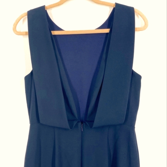 *NWOT* Dessy Collection Vivian Diamond Draped Backless Crepe Dress - Picture 9 of 16